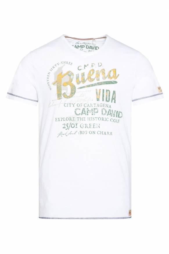 Soccx V-Shirt mit Used-Optik opticwhite Speichern exportieren