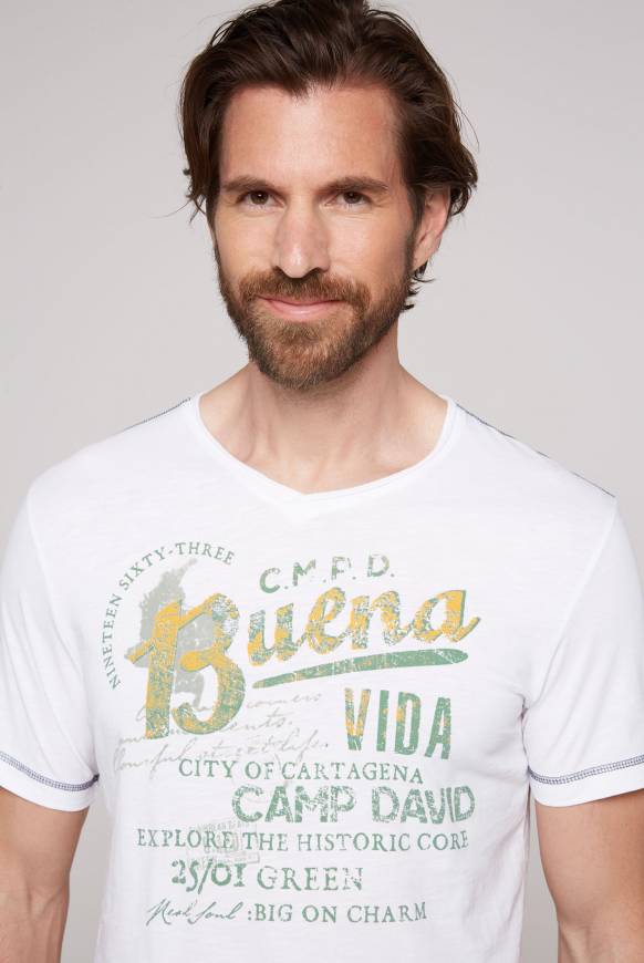 Soccx V-Shirt mit Used-Optik opticwhite Speichern exportieren