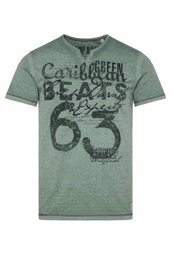 Soccx Streifenshirt mit Vintage Print green beat zollfrei