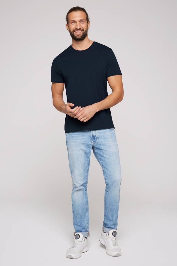 Soccx Basic T-Shirt mit Rundhalsausschnitt, Doppelpack blue navy / blue navy 2025