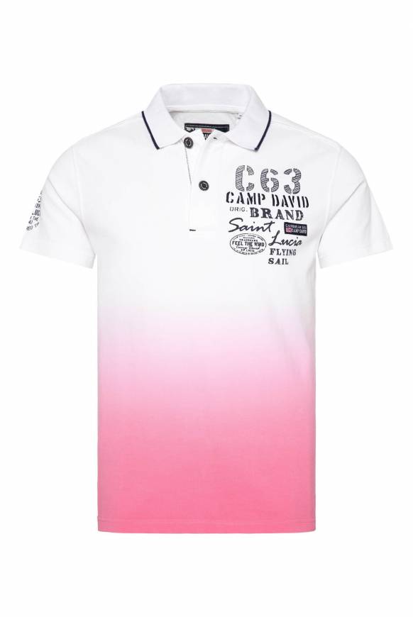 Soccx Pikee-Polo Dip Dye mit Logo Artworks opticwhite / pink punch Black Friday