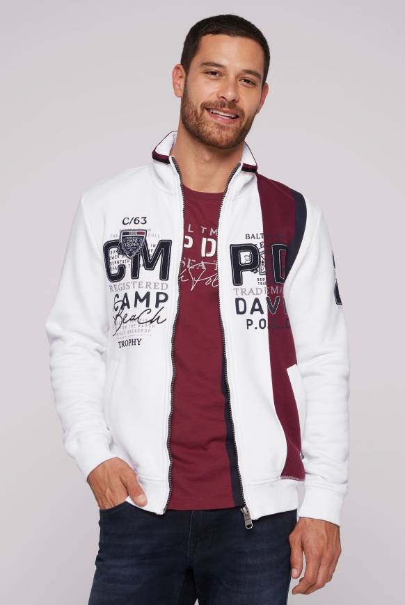 Soccx Sweatjacke mit Color-Blocking und Artworks opticwhite Weihnachtsangebot