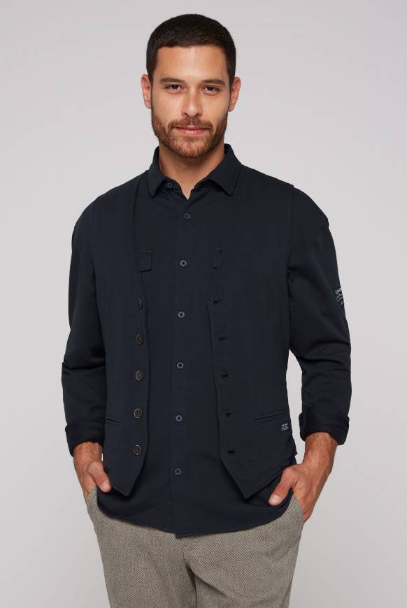 Soccx Anzugweste aus diagonalem Jersey blue navy Bestseller