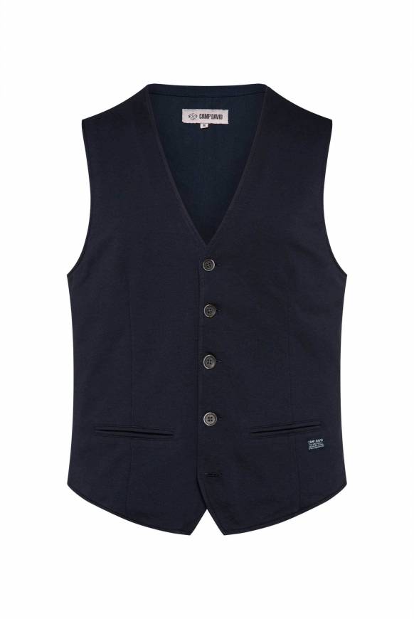 Soccx Anzugweste aus diagonalem Jersey blue navy Bestseller