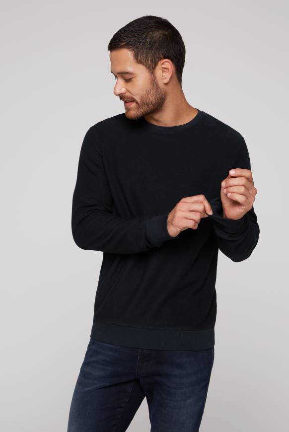 Soccx Sweatshirt Reversed mit Patch-Print blue navy Super Sparpreis