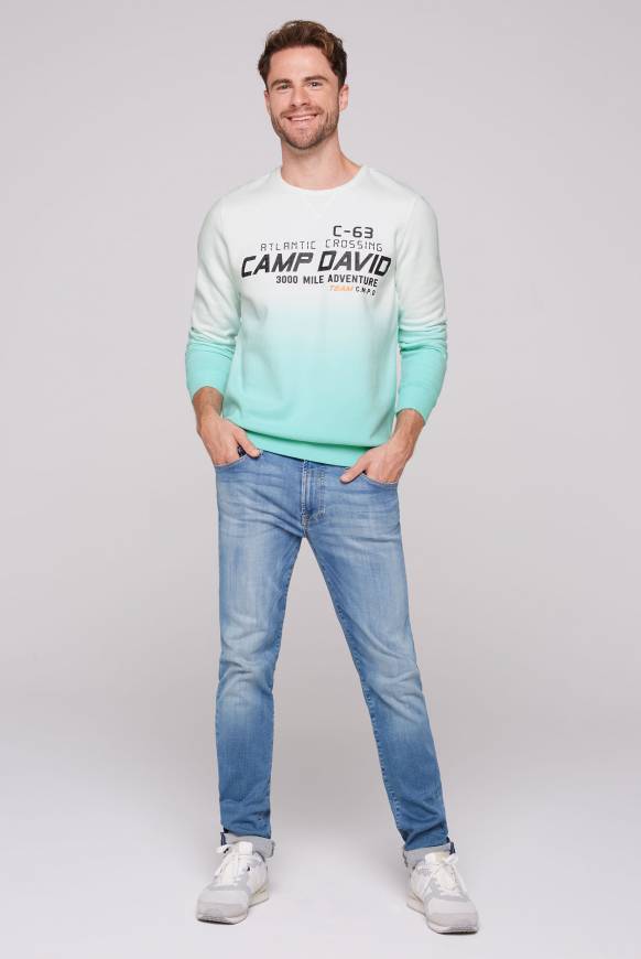 Soccx Sweatshirt Dip Dye mit Puff-Print ivory Begrenzt auf 3 Tage