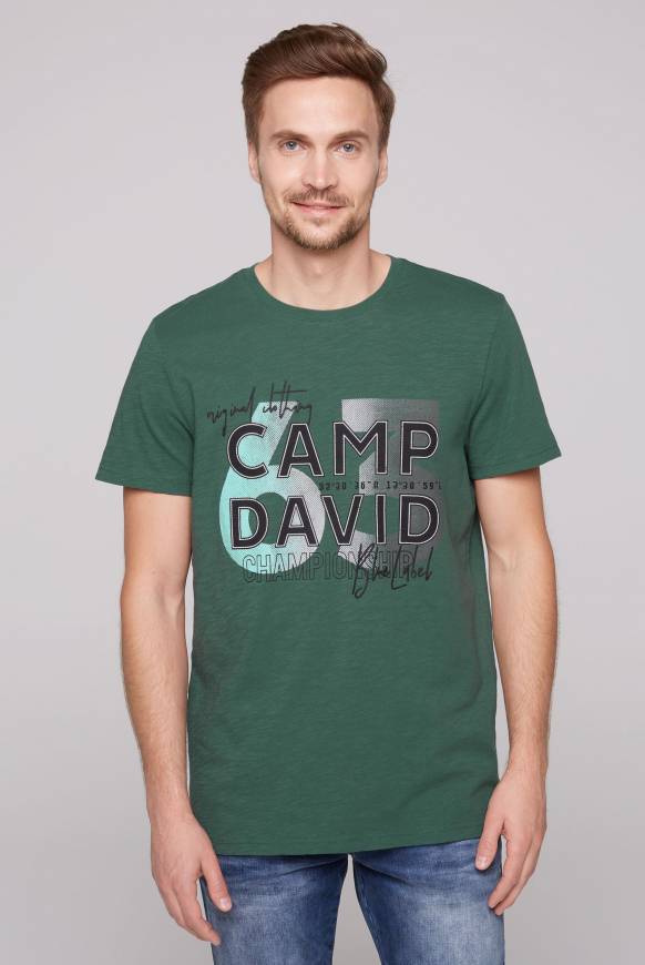 Soccx T-Shirt mit Rubber Print dark green