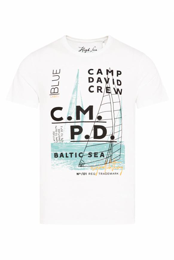 Soccx T-Shirt mit Photoprint und Rubber-Details ivory Online