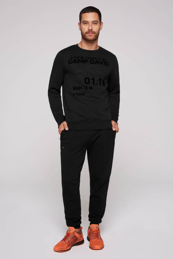 Soccx Sweatshirt mit Label Prints black im Angebot