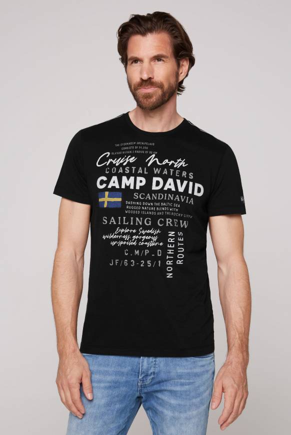 Soccx T-Shirt mit Print Artwork black Black Friday