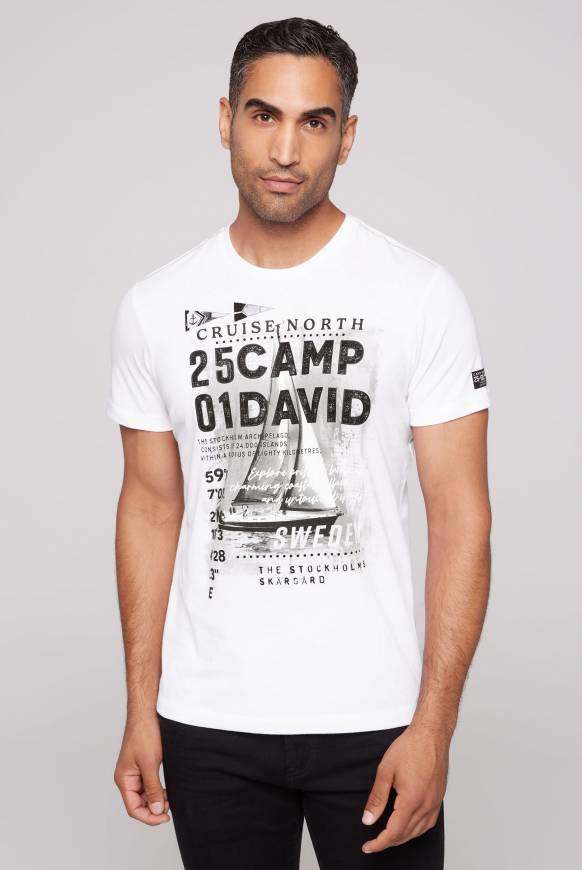Soccx T-Shirt mit Photoprint opticwhite