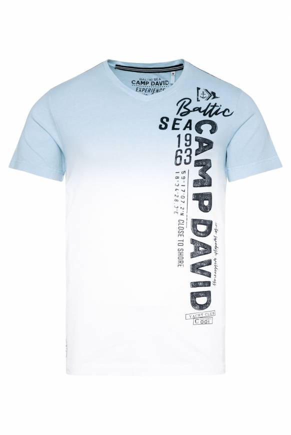 Soccx T-Shirt Dip Dye mit senkrechtem Logo Artwork summer blue Lagerräumung