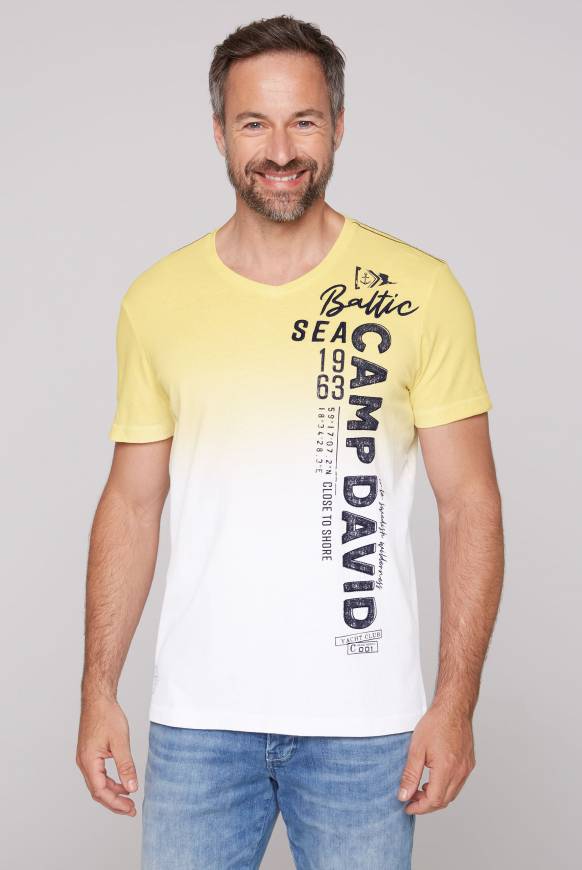 Soccx T-Shirt Dip Dye mit senkrechtem Logo Artwork light lime Heißer Verkauf