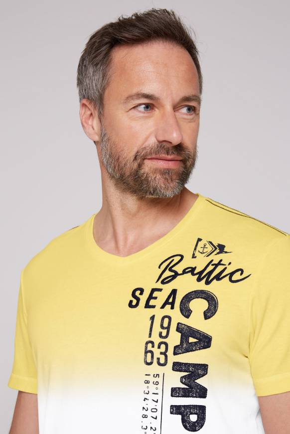 Soccx T-Shirt Dip Dye mit senkrechtem Logo Artwork light lime Heißer Verkauf