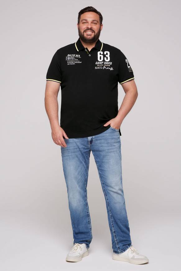 Soccx Kurzarmpolo Pikee mit Logo Artworks black Exklusive Angebote