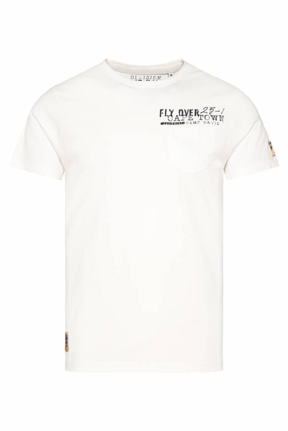 Soccx T-Shirt mit Brusttasche und Rücken-Artwork ivory Letzte 2 Tage
