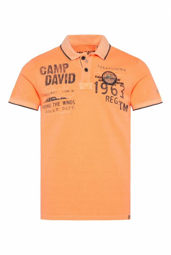 Soccx Pikee-Polo mit Logo-Applikationen sunrise orange Nur für heute
