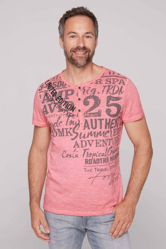 Soccx Henley-Shirt mit Artwork im Used Look sunrise M Riesige Rabatte