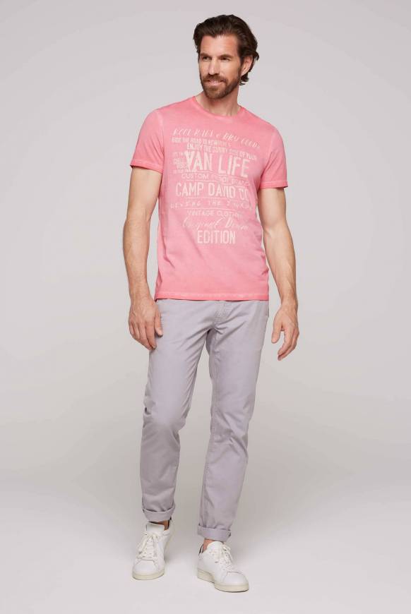 Soccx T-Shirt mit Wording Print im Vintage Look sunrise Im Verkauf