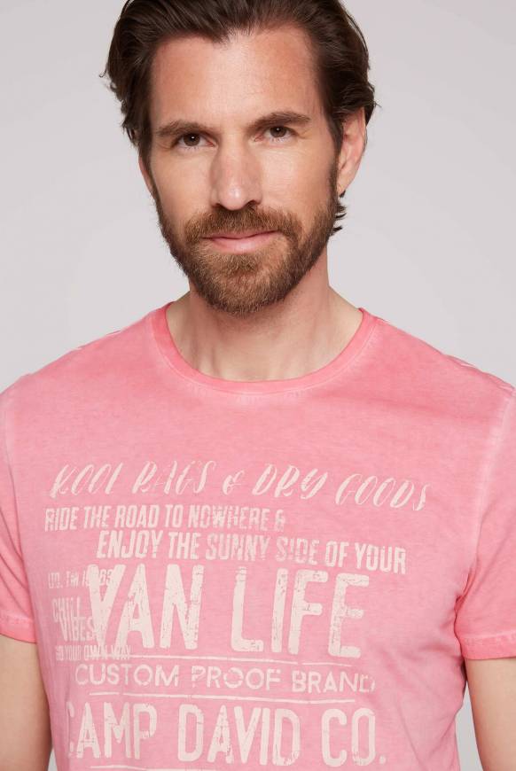 Soccx T-Shirt mit Wording Print im Vintage Look sunrise Im Verkauf