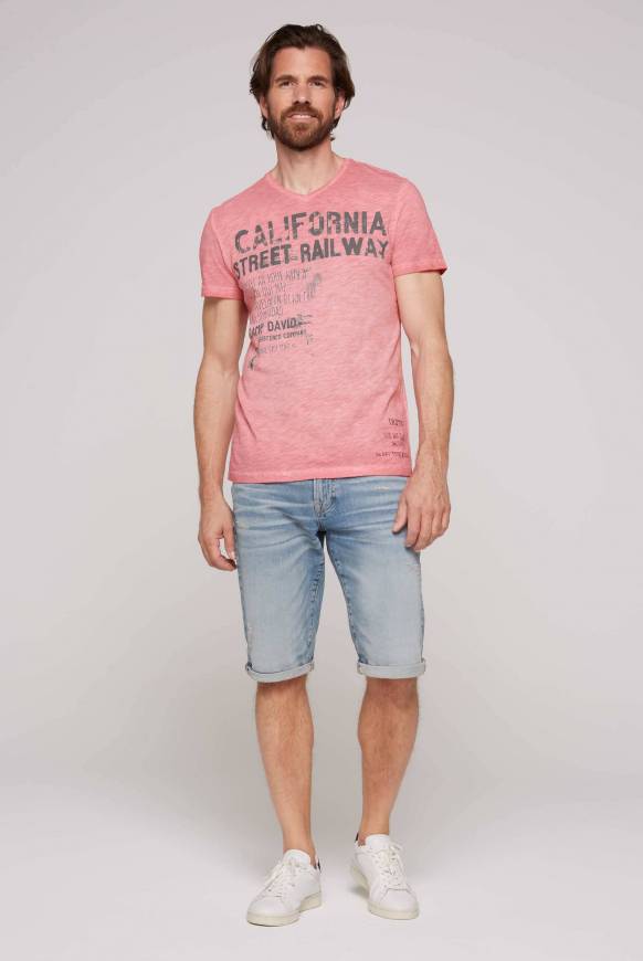 Soccx T-Shirt mit V-Neck im Vintage Style sunrise M zollfrei