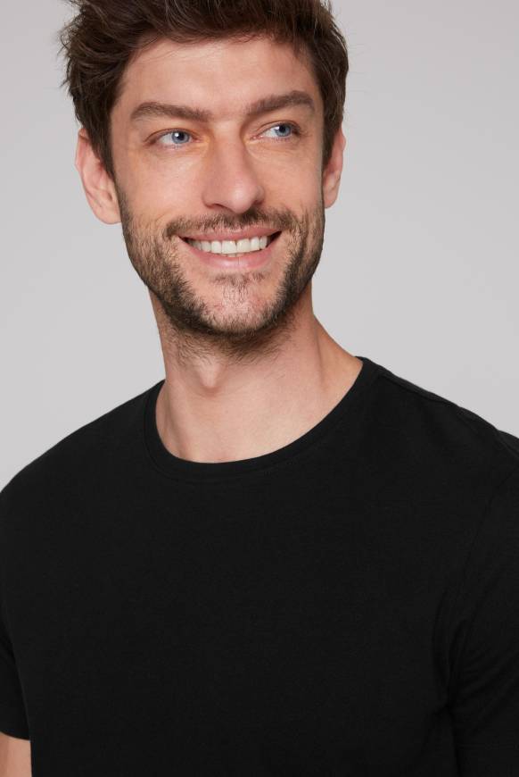 Soccx Basic T-Shirt Rundhals 2er-Pack black Rabatt