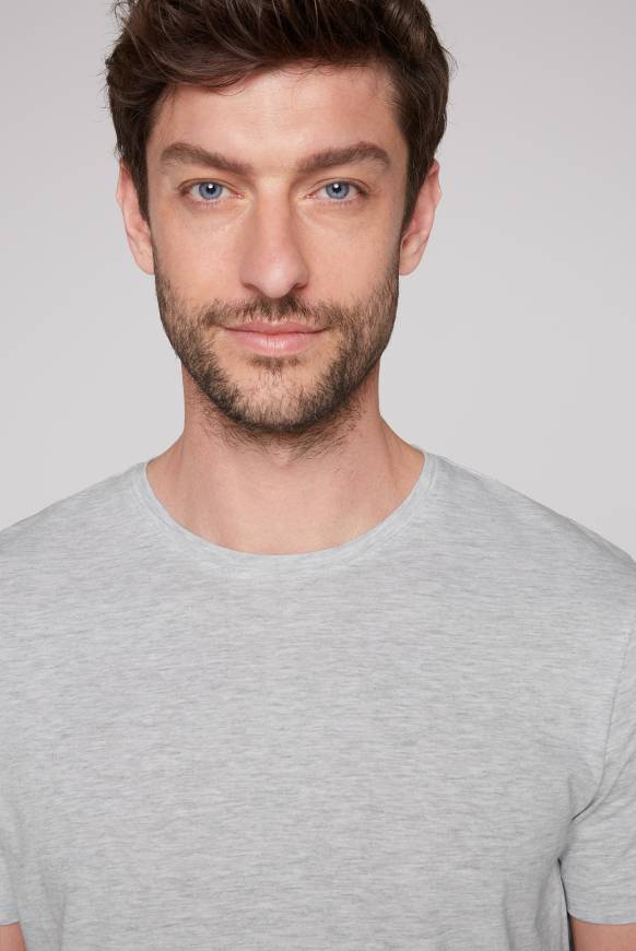 Soccx Basic T-Shirt Rundhals 2er-Pack grey melange Günstig kaufen