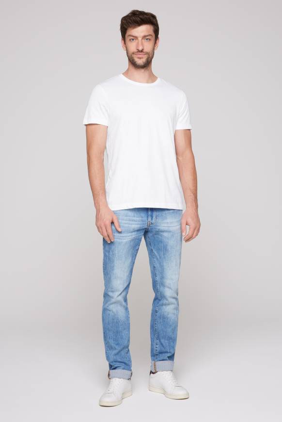 Soccx Basic T-Shirt Rundhals 2er-Pack opticwhite Versandkostenfrei