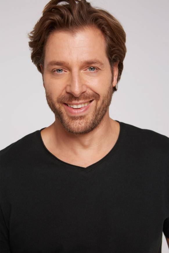 Soccx Basic T-Shirt V-Neck 2er-Pack black Großer Ausverkauf