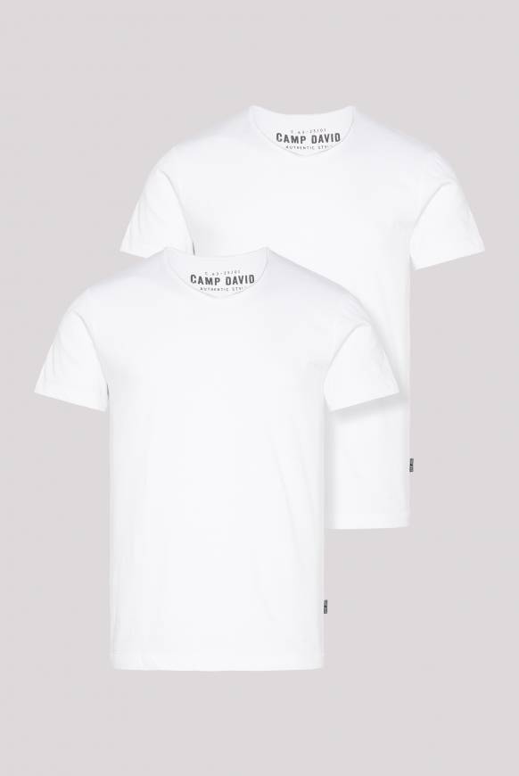 Soccx Basic T-Shirt V-Neck 2er-Pack opticwhite Begrenztes Angebot