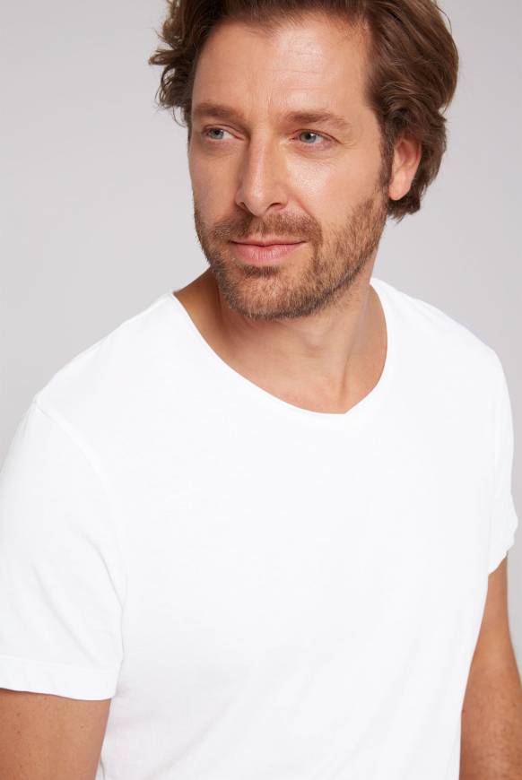 Soccx Basic T-Shirt V-Neck 2er-Pack opticwhite Begrenztes Angebot
