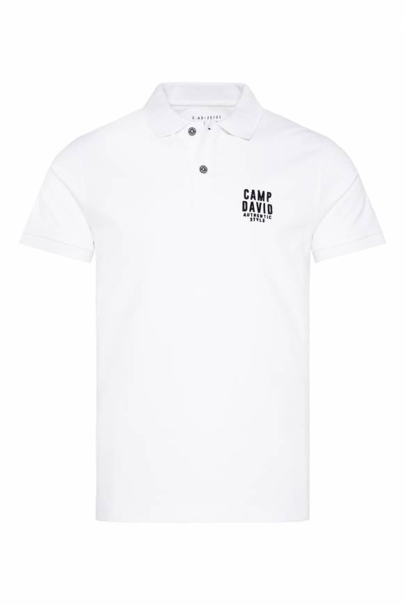 Soccx Basic Pikee-Polo mit Logo-Stickerei opticwhite Cyber Monday