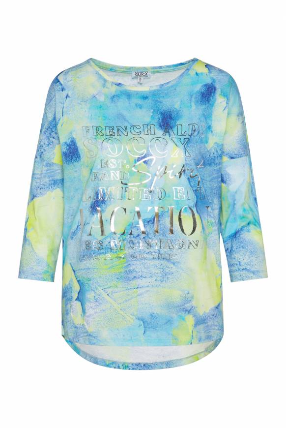 Soccx Shirt mit All Over Print und 3/4-Ärmeln ivory Sonderangebote