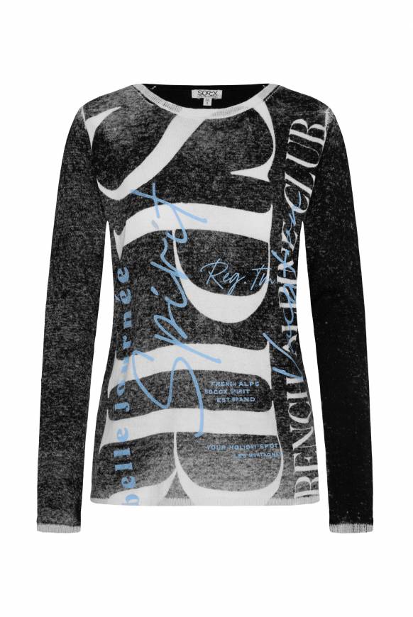 Soccx Pullover mit Acid Prints black Letzter Tag