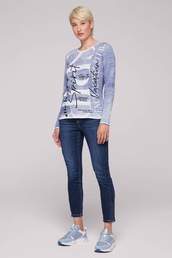 Soccx Pullover mit Acid Prints vividblue Zeitbegrenzte Promotion