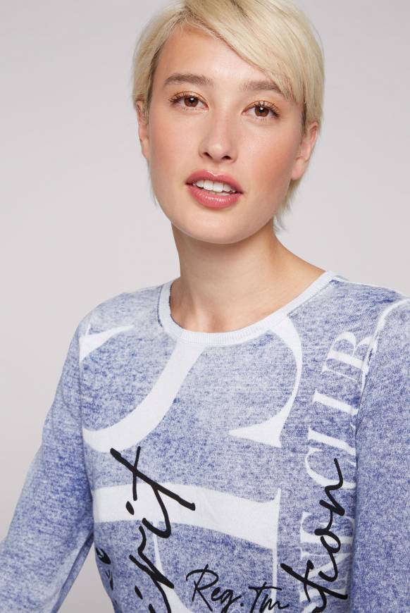 Soccx Pullover mit Acid Prints vividblue Zeitbegrenzte Promotion
