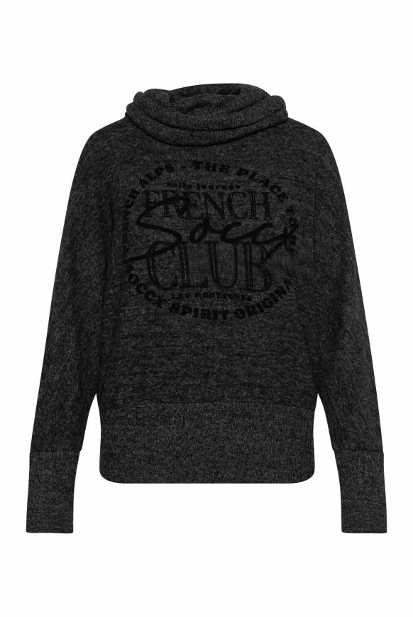 Soccx Rollkragenpullover mit Fledermausärmeln black melange Nur für heute