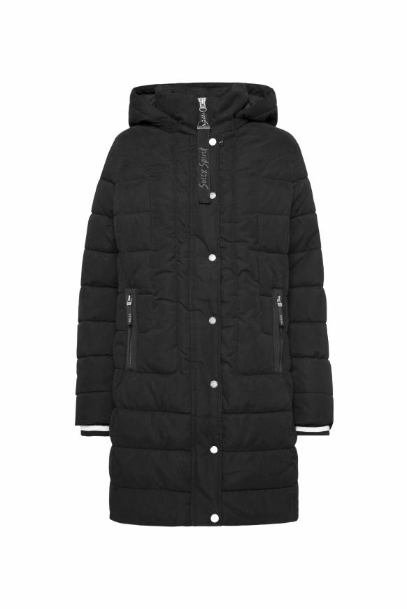 Soccx Peached Parka mit abtrennbarer Kapuze black Discount Store für neue Produkte