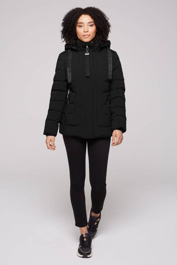 Soccx Puffer-Jacke mit abtrennbarer Kapuze black 50% Rabatt mit kostenlosem Versand