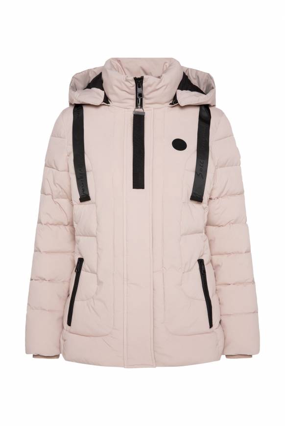 Soccx Puffer-Jacke mit abtrennbarer Kapuze light beige Clearance-Verkauf