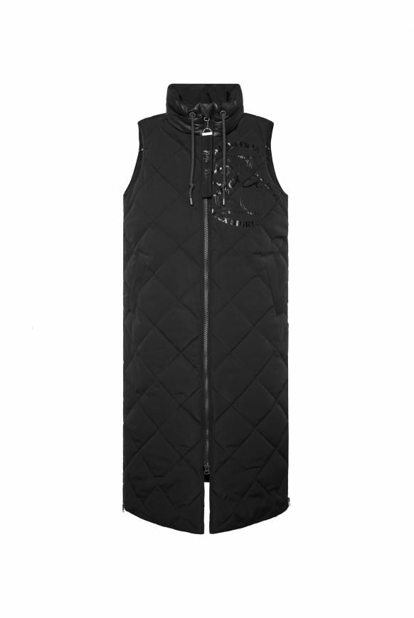 Soccx Lange Steppweste mit Shiny-Details black Begrenzt auf 3 Tage