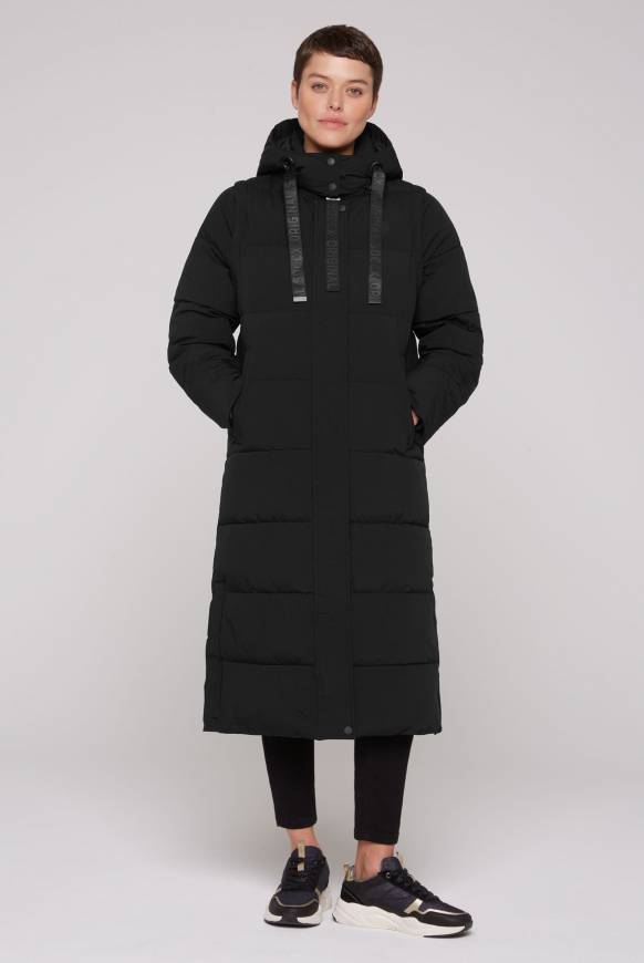 Soccx 2-in-1 Puffer Coat und Weste black Im Verkauf