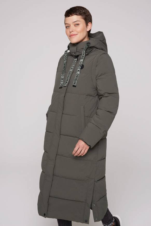 Soccx 2-in-1 Puffer Coat und Weste olive zollfrei