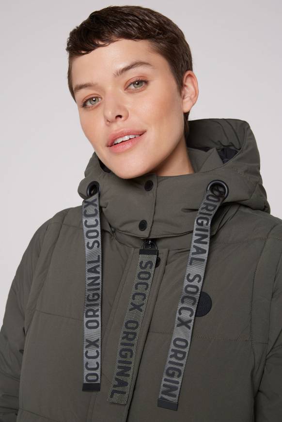 Soccx 2-in-1 Puffer Coat und Weste olive zollfrei