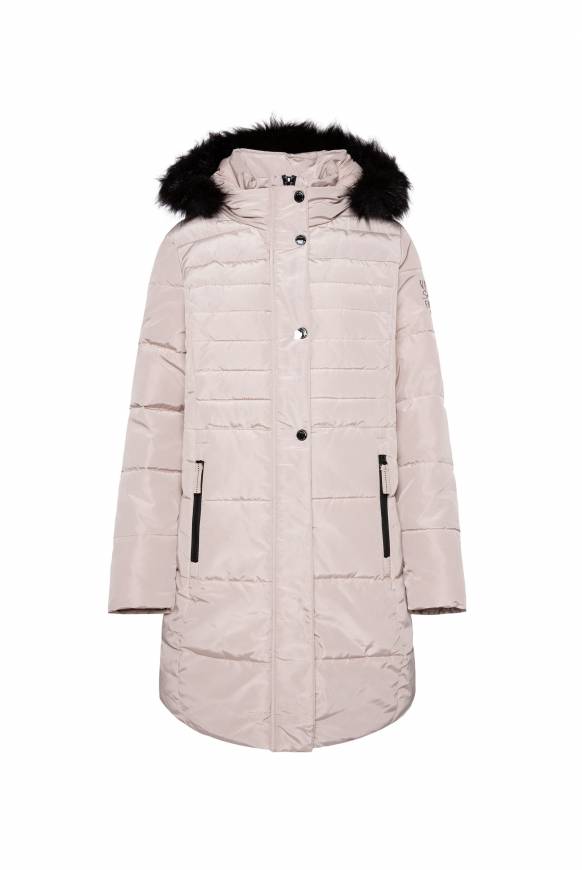 Soccx Stepp-Parka mit abtrennbarer Kapuze und Kunstfell light beige 50% Rabatt für begrenzte Zeit