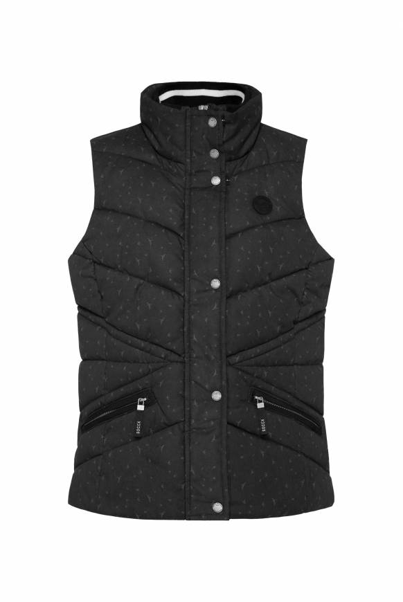 Soccx Steppweste mit filigranem All Over Print black Outlet