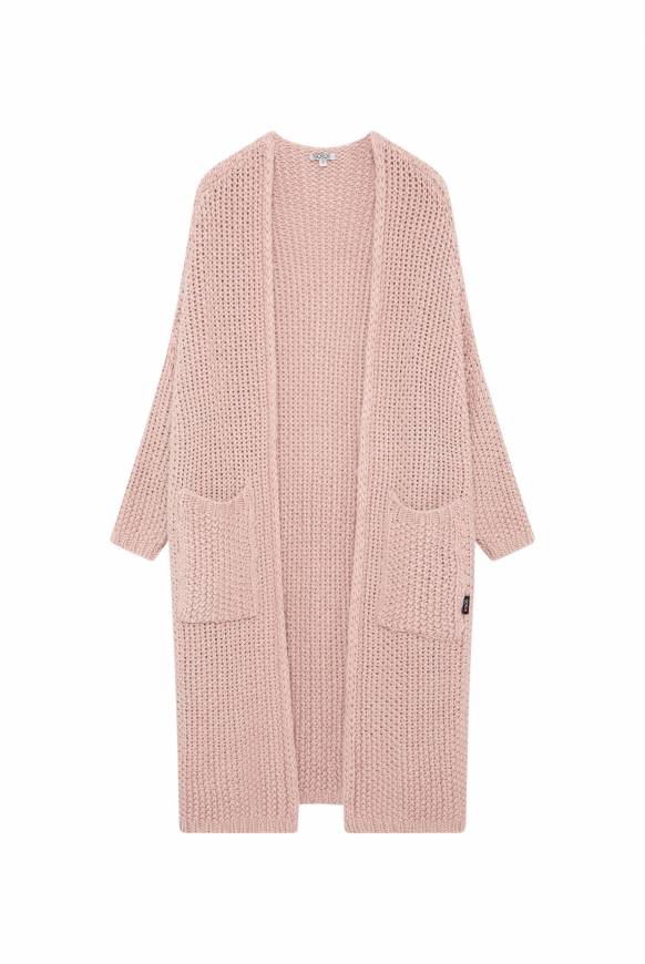 Soccx Langer Cardigan mit Perlmuster rose blush Begrenztes Angebot