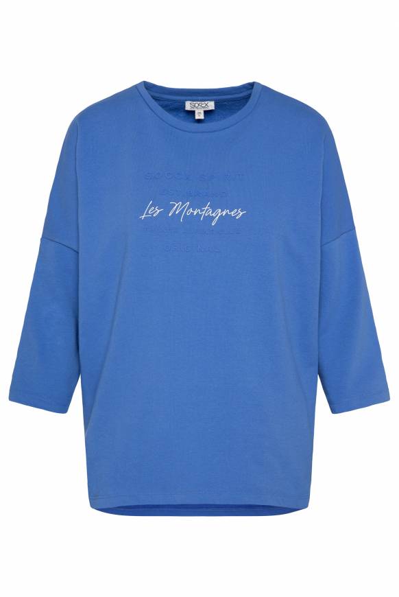 Soccx Sweatshirt mit tonigen Rubber Prints vividblue Valentinstagsangebot