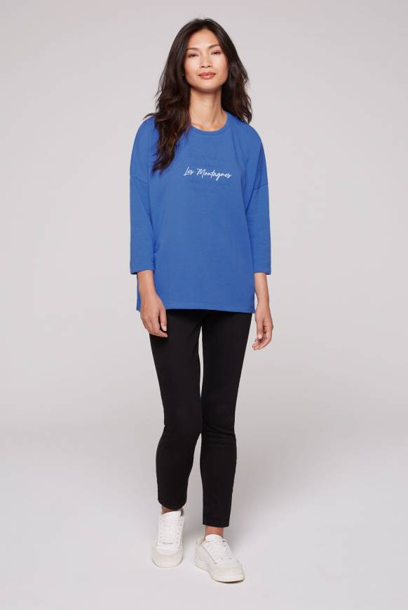 Soccx Sweatshirt mit tonigen Rubber Prints vividblue Valentinstagsangebot
