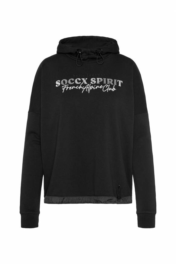 Soccx Sweatshirt mit Kapuze und Print Artwork black Top Angebot